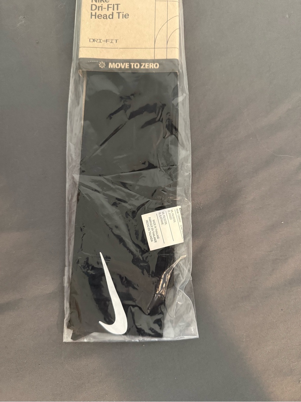 Nike Black Dri-FIT Head Tie with White Swoosh